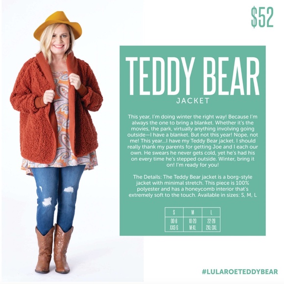 Like New - LulaRoe Teddy Bear borg-style Jacket - (XXS-S) - Picture 7 of 7